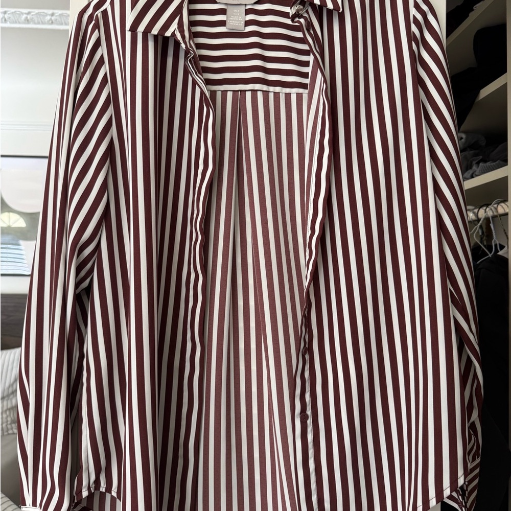 H&M Striped Button Down Shirt